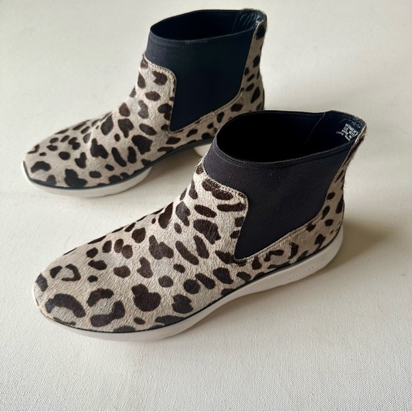 Cole Haan Sneakers Womens 9 1/2” hi top platform leopard calf hair - Picture 3 of 6